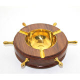 Büro Ev Ofis Dekoru için Pirinç Dümenli Tasarım Kül Tablası Küllük