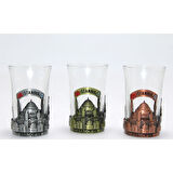 Büro Ev Ofis İçecek Keyfi için Tekli Metal Cam Bardak Shot Bardağı