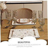 Büro Ev Ofis Sofra Keyfi için Tekli 40x30CM Çiçekli Kaymaz Amerikan Servisi Matı