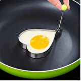 Büro Ev Ofis Mutfağı için Metal Yapım Kalp Tip Omlet Krep Kalıbı