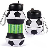 Büro Ev Ofis Hediyesi için 550ML Futbol Topu Stil Akordiyon Genişler Matara