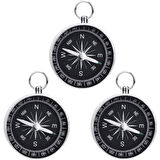 Büro Ev Ofis Hediyesi için Mini Silver Alüminyum Paslanmaz Yön Pusulası