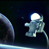 Büro Ev Ofis Hediyesi için 6CM Astronot Model Usb Takılır Okuma Lambası