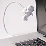 Büro Ev Ofis Hediyesi için 6CM Astronot Model Usb Takılır Okuma Lambası