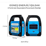 Büro Ev Ofis Kamp Keyfi için Solar Güneş Enerji Şarjlı Powerbanklı Işıldaklı Lamba