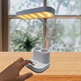 Büro Ev Ofis Hediyesi için 360 Dönen 3MOD Hazneli Usb Dokunmatik Göz Korur Led Lamba