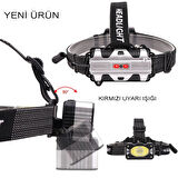 Büro Ev Ofis İş Güvenliği için Şarjlı Lamba Sensörlü 4MOD Işıklı Kafa Feneri