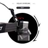 Büro Ev Ofis İş Güvenliği için Şarjlı Lamba Sensörlü 4MOD Işıklı Kafa Feneri