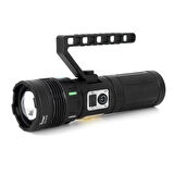 Büro Ev Ofis İş Güvenliği için Şarjlı Lamba 15.000LM TG COB LED Işıklı El Feneri