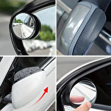 Büro Ev Ofis Arabası için 2ADET Araç Yan Ayna Karbon Fiber Oto Kar Yağmur Korur Kalkanı Visör
