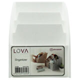 Büro Ev Ofis Hediyesi için 3ADET 3 Hazneli Çok Amaçlı Masaüstü Organizer