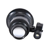 Büro Ev Ofis Saatçi Hediyesi için 20X Büyütür Cam Lens Optik Işıklı Büyüteç Onarım Göz Büyüteci