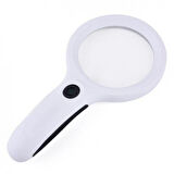 Büro Ev Ofis için 3X Büyütür 60MM Lens Pilli Led Işıklı Büyüteç Okuma Takı Kontrol El Büyüteci
