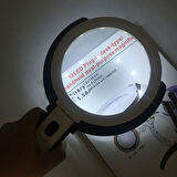 Büro Ev Ofis için 120MM 10LED Işıklı Büyüteç Çalışma Masası Büyüteci