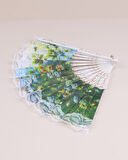 Büro Ev Ofis İnsanı için Serinletici Aksesuar Aparat Plastik Yapım Desenli El Yelpazesi