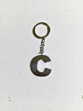Büro Ev Ofis Hediyesi için C-HARF Plastik Krom Kaplama Plastik Çanta Süsü Anahtarlık