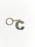 Büro Ev Ofis Hediyesi için C-HARF Plastik Krom Kaplama Plastik Çanta Süsü Anahtarlık
