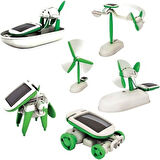 Büro Ev Ofis Oyuncak Hediyesi için 6MOD Solar Güneş Enerjili Robot Oluştur Oyun Seti