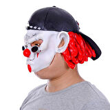 Büro Ev Ofis Etkinlik Gösteri Kostüm Maskesi için Beyaz Lateks Şapkalı Gözlüklü Et Maske