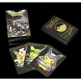 Büro Ev Ofis Etkinlik Partisi için Metalik Siyah Deste Pokemon Oyun Kartı