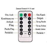Büro Ev Ofis Yazlık için 3X3MT Kumandalı Perdeye Takılır Kancalı Işık Usb Peri Led Perde