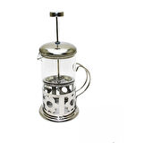 Büro Ev Ofis Çay Keyfi için 350ML Çelik Kulplu Cam French Press Stil Çay Aparatı
