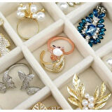 Büro Ev Ofis Takı Düzeni için Üç Katlı Bijuteri Takı Organizeri