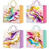 Büro Ev Ofis Hediyesi için Dekoratif İpli Mini Karton Çanta