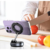 Büro Ev Ofis Arabası için Araç İçi Vakumlu Manyetik Oto Telefon Tutucu