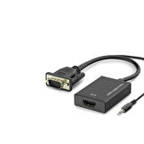 Büro Ev Ofis Network için Siyah 1080P Audio + Vga To Hdmı F Çevirici