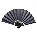 Büro Ev Ofis Hediyesi için 12ADET Fümez Kumaşlı Plastik Yelpaze