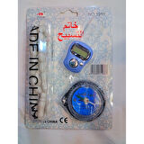 Büro Ev Ofis Hediyesi için Seyahat Tipi Tesbih Kıble Pusulalı Yüzük Zikirmatik Seti