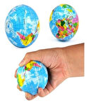 Büro Ev Ofis Egzersiz Spor Keyfi için El Kası Güçlendirir Dünya Haritalı Mini Esnek Top