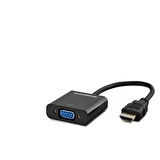 Büro Ev Ofis Network Dönüştürücü için Siyah 1080P Hdmı To Vga F Çevirici