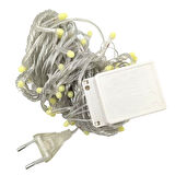 Büro Ev Ofis Yazlık için 10MT 100LED Damla Uçlu Led Beyaz Işık Şeffaf Kablolu Lamba