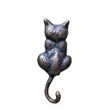 Büro Ev Dekoru için 16X6,5CM Retro Pirinç Kedi Sırt Kapı Tokmağı