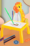 Büro Ev Ofis Oyuncak Hediyesi için Zürafa Tip Boyama Tahtalı Oyun Masası