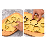 Büro Ev Ofis Mutfağı için 12ADET Paslanmaz Çelik Kurabiye Kalıbı Seti