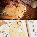 Büro Ev Ofis Mutfağı için 12ADET Paslanmaz Çelik Kurabiye Kalıbı Seti