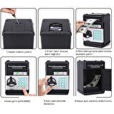 Büro Ev Ofis Çocuk Hediyesi için Şifreli Elektro Atm Kasa Otomatik Kumbara