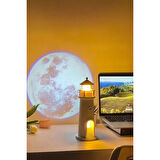 Büro Ev Ofis Hediyesi için Deniz Feneri Projektör Gece Lambası