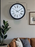 Büro Ev Ofis Hediyesi için 40CM Siyah Metal Roma Rakamlı Duvar Saati