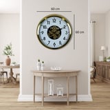 Büro Ev Ofis Hediyesi için 60CM Golden Standart Stil Çarklı Duvar Saati