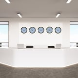 Büro Ev Ofis Dekoru için 36CM 5PARÇA Golden Metal Roma Rakamlı Prestij Dünya Saati Seti