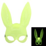 Büro Ev Ofis Etkinlik Gösteri Kostümü için 33x22CM Karanlıkta Yanan Glow Floresan Tavşan Maskesi