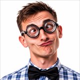 Büro Ev Ofis Gösteri Kostümü için Komik Altlıklı Şişe Dibi Tabanlı Gözlük