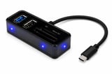 Büro Ev Ofis Cihazları için 4PORT 10GBPS TYPEC3.2 Gen2 Hub Kart Okuyucu