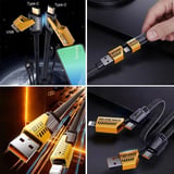 Büro Ev Ofis Cihazları için 65W USB TYPEC to TYPEC IOS Örgülü Hızlı Mobil Şarj Data Kablosu