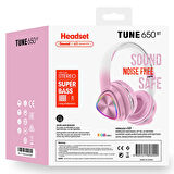Karler Bass Tune 650 BT RGB Kablosuz Kulak Üstü Kulaklık - Pembe