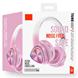Karler Bass Tune 650 BT RGB Kablosuz Kulak Üstü Kulaklık - Pembe